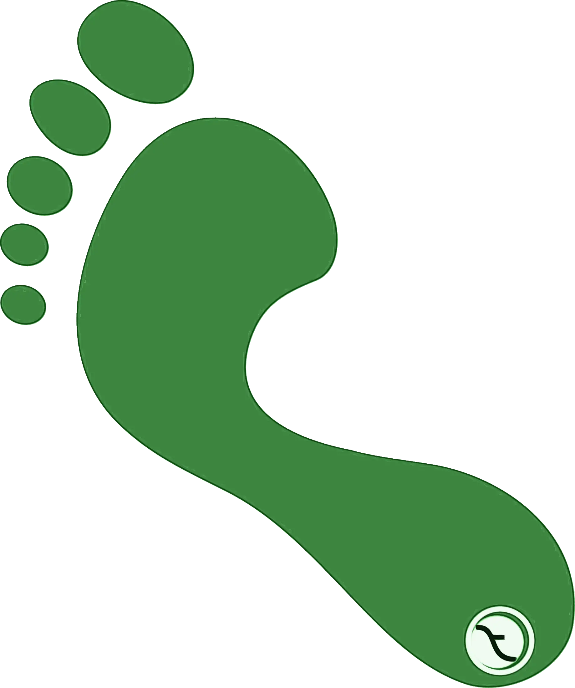 Green Eco-Friendly Footprint Symbol