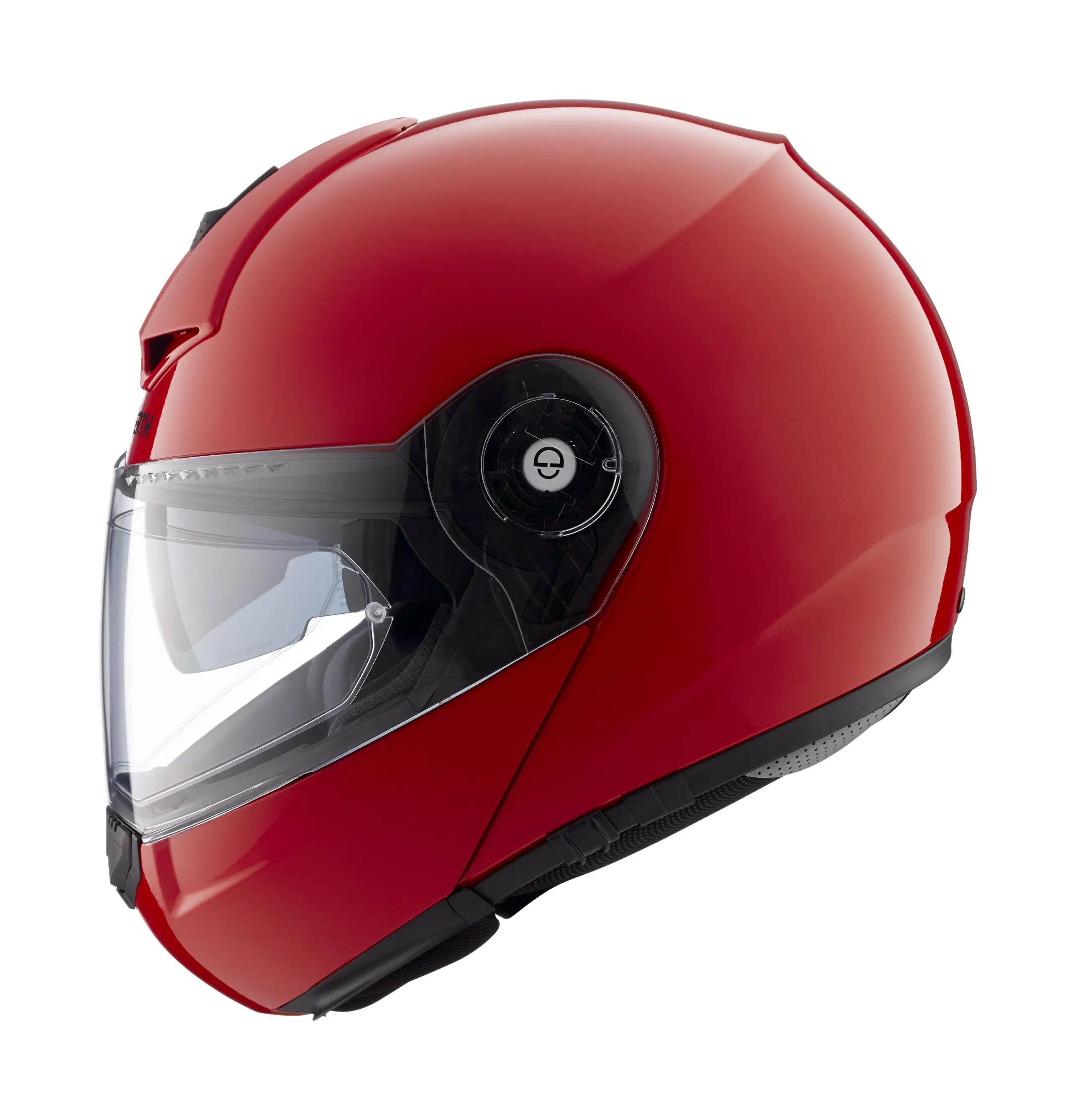 Red Motorcycle Helmet with Visor