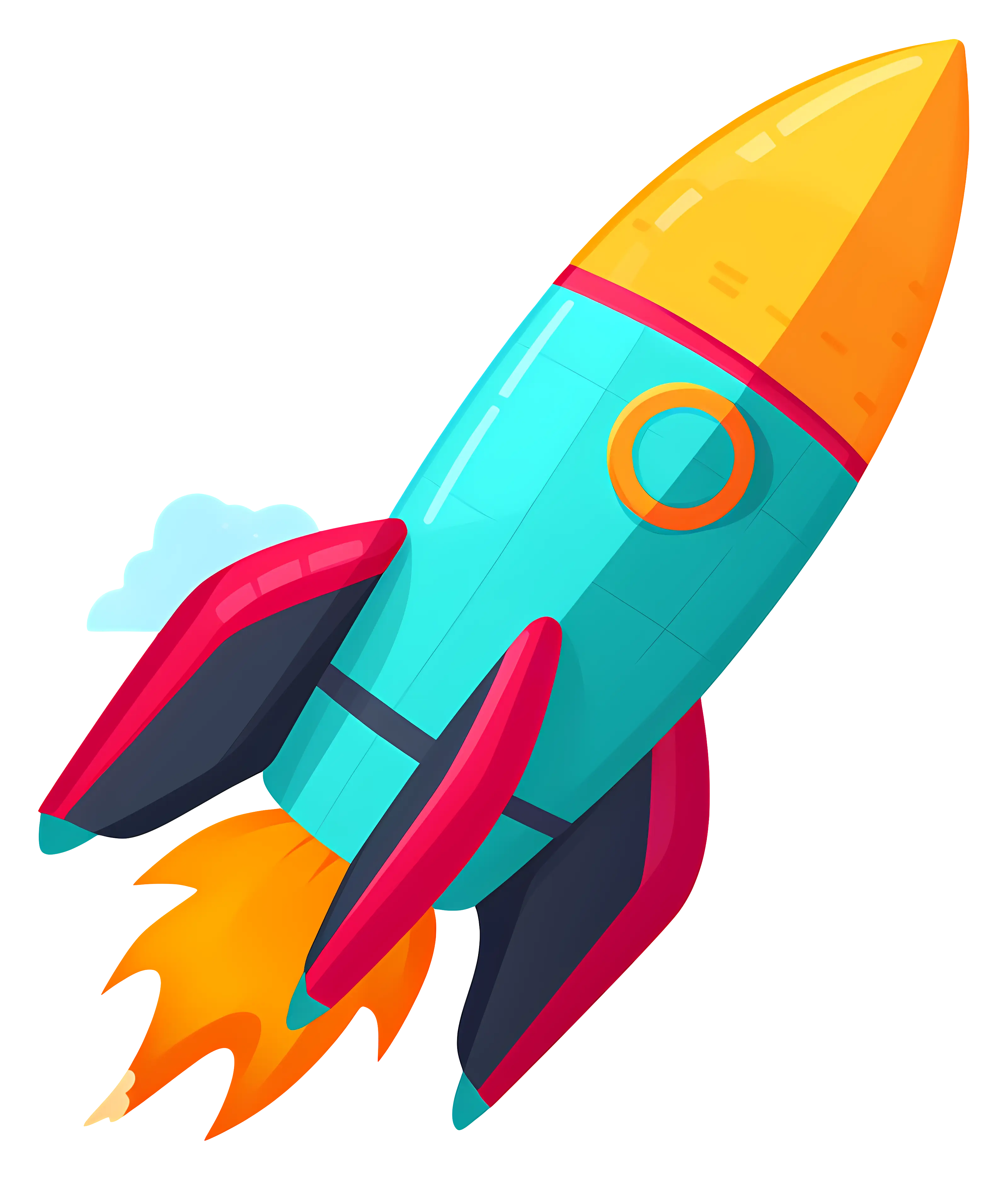 Colorful Rocket Illustration for Space Exploration