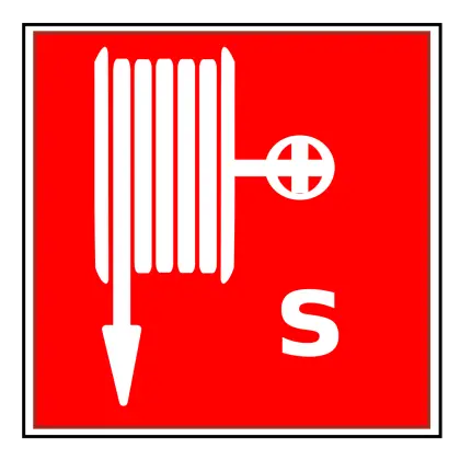 Fire Hose Reel Safety Sign