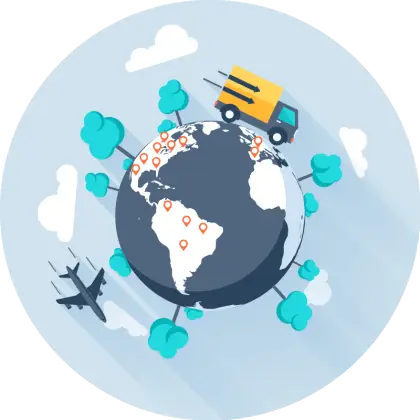 Global Logistics and Transportation Illustration