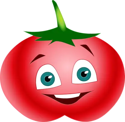 Cartoon Smiling Tomato Character