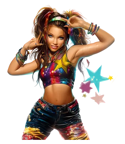 Colorful Fashion with Stars