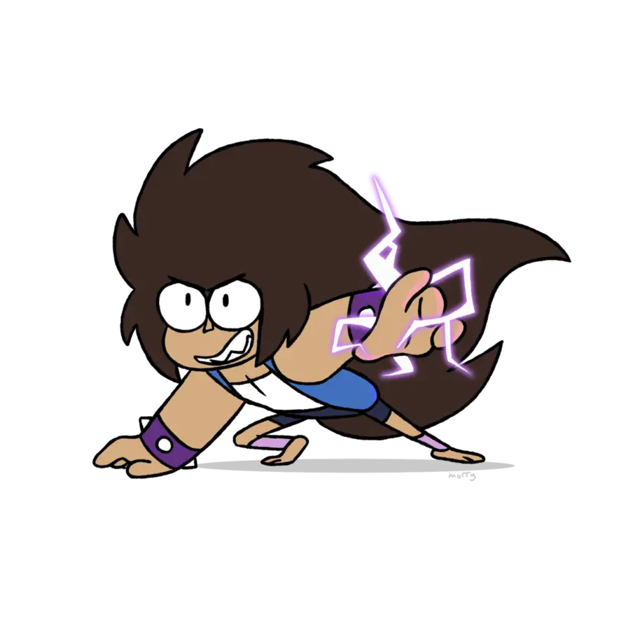 Dynamic Cartoon Character with Electric Power