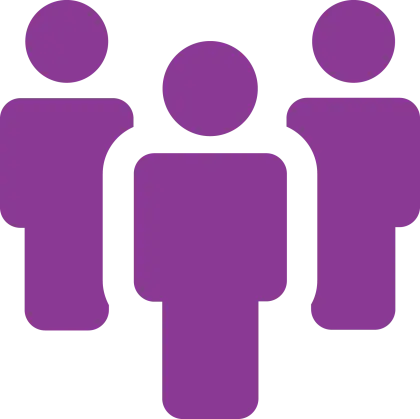 Purple Icon Representing Group of People