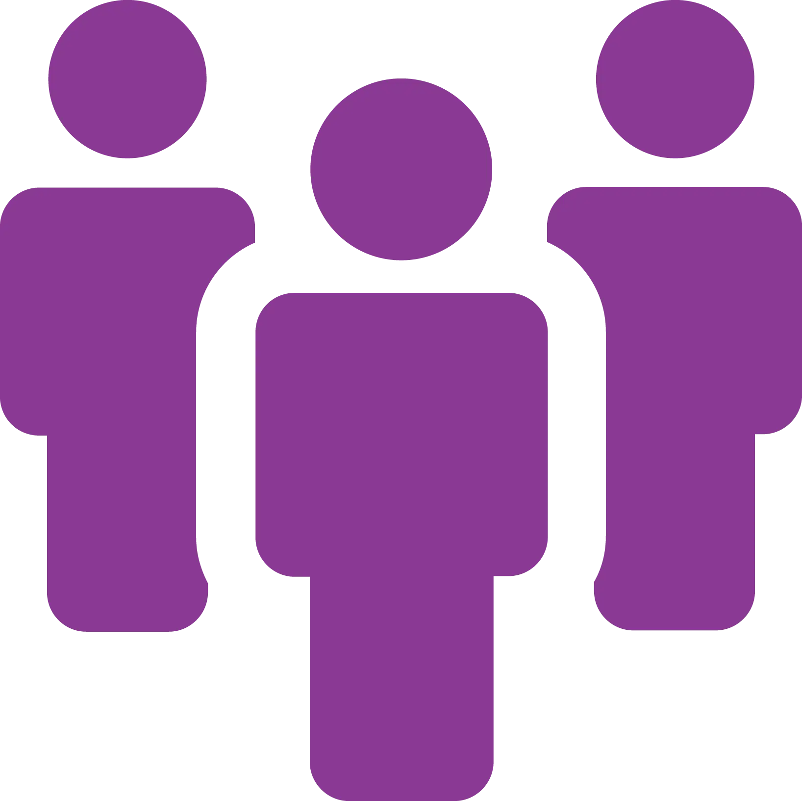 Purple Icon Representing Group of People