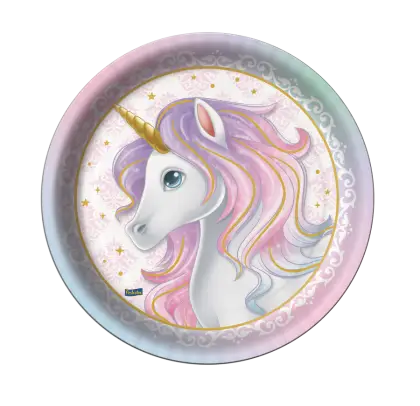 Decorative Unicorn Plate with Pastel Colors