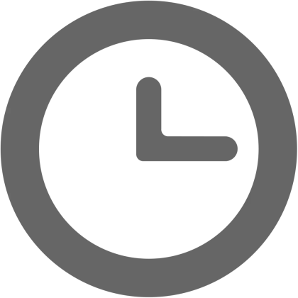 Minimalist Grey Clock Icon Design