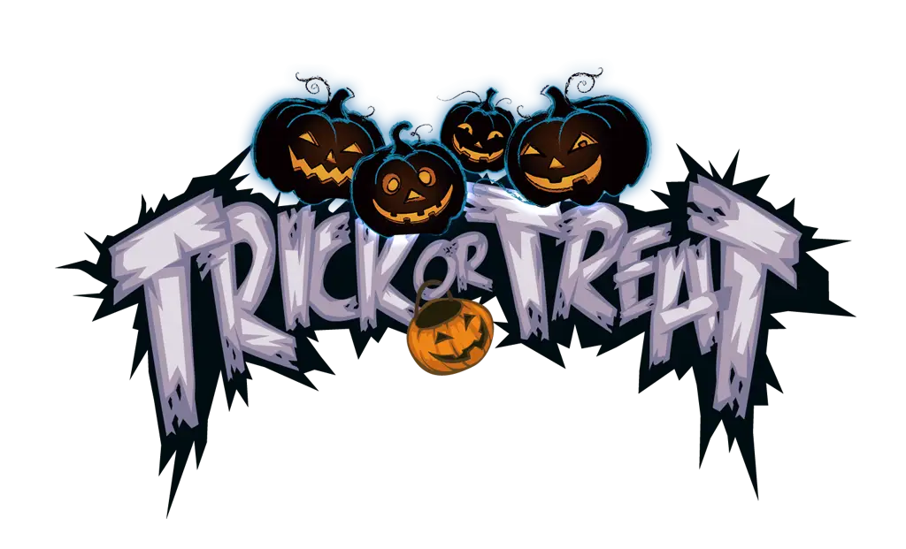 Trick or Treat Sign with Pumpkins
