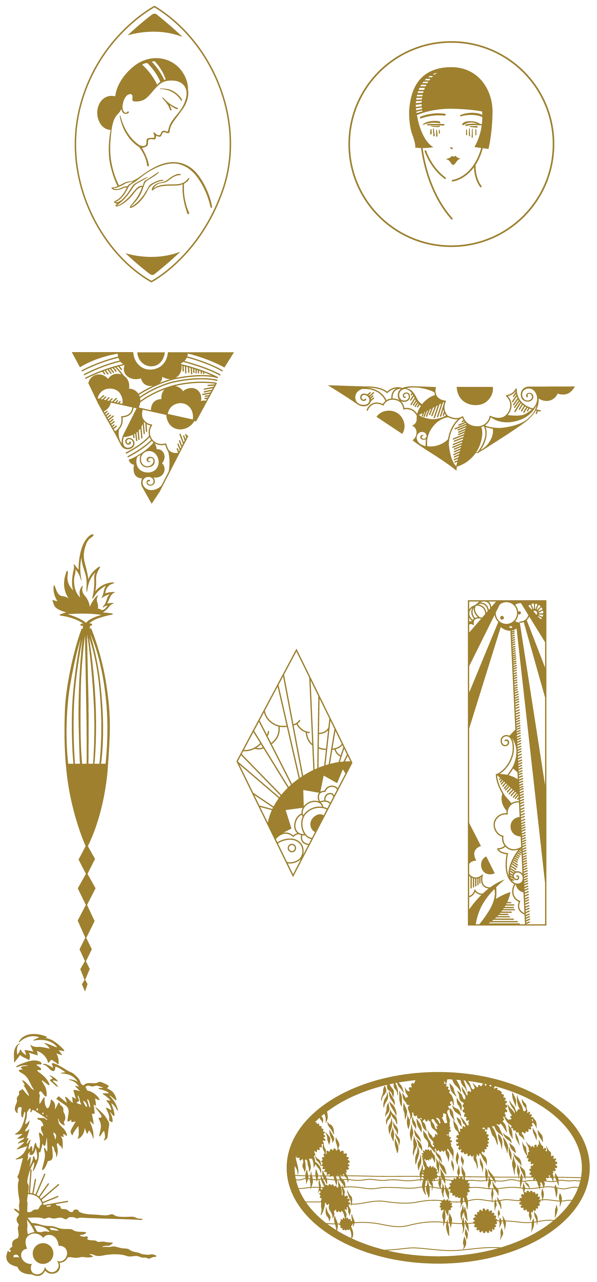 Elegant Gold Art Deco Designs