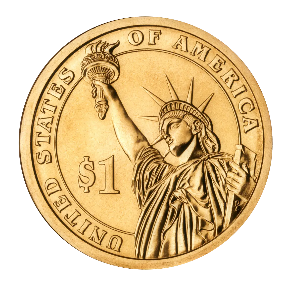 Golden US $1 Coin