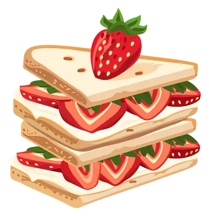 Delicious Strawberry Sandwich