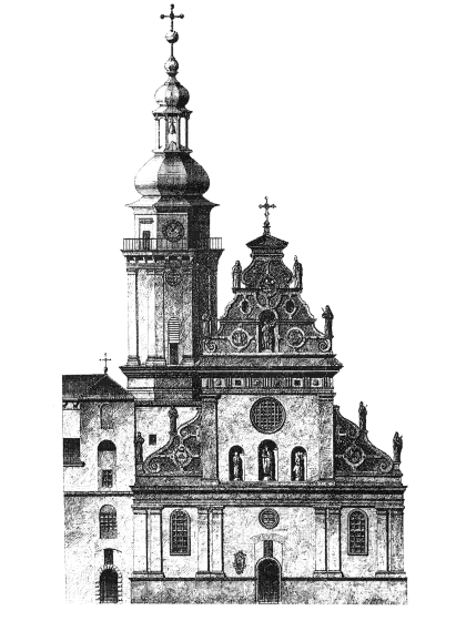 Historic Church with Tower and Cross