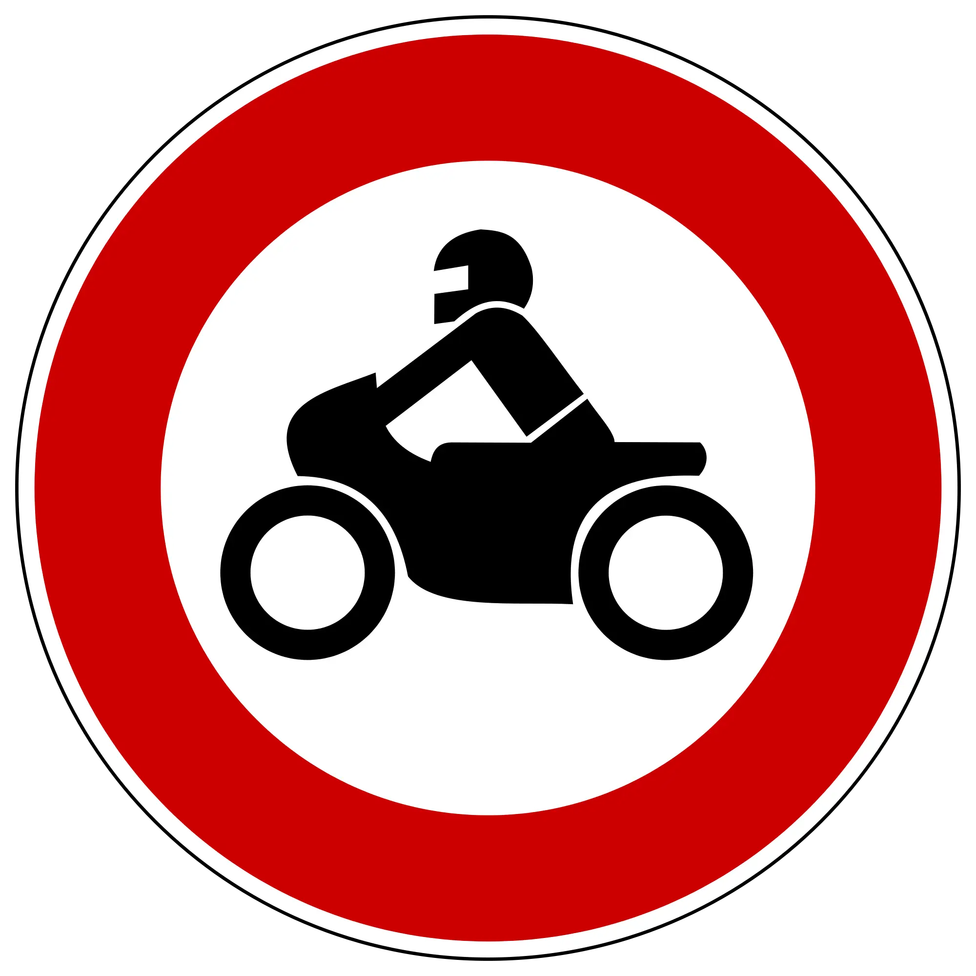 Motorcycle Traffic Sign with Rider