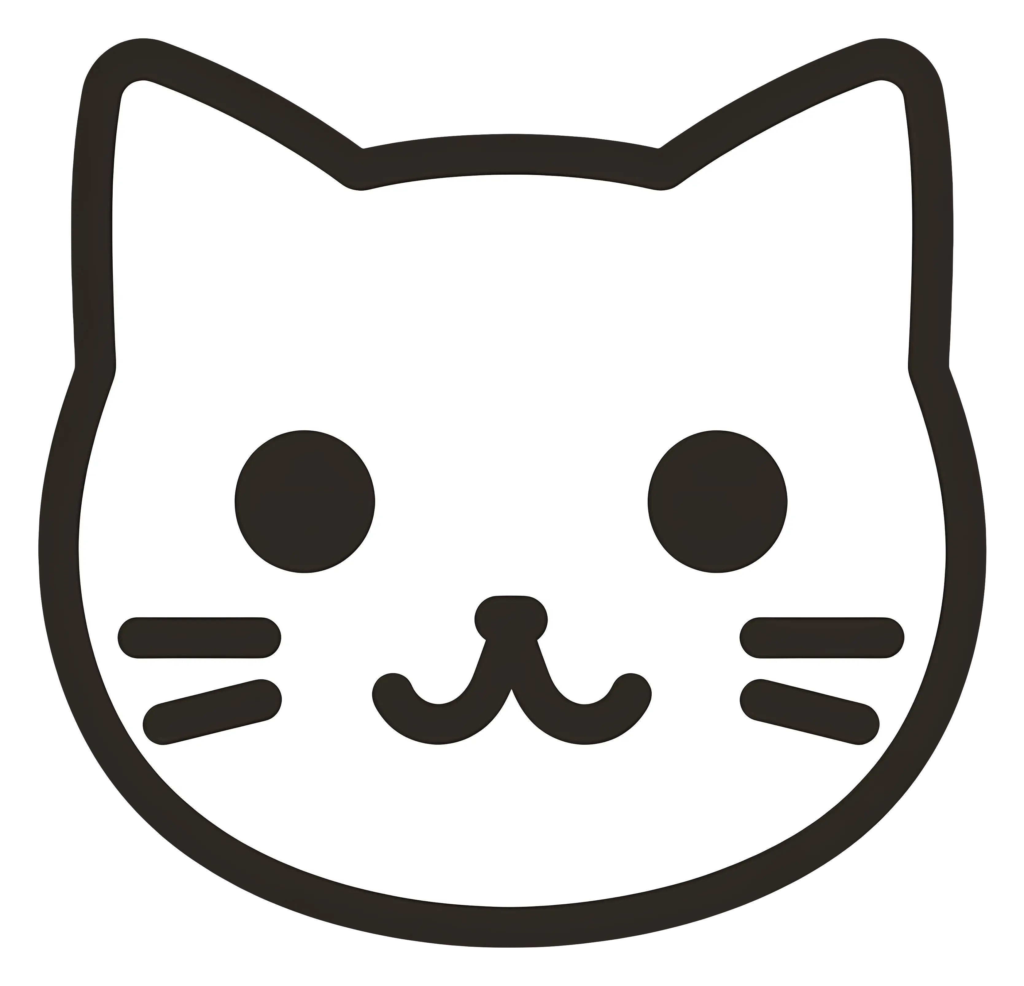 Minimalist Cat Face Illustration