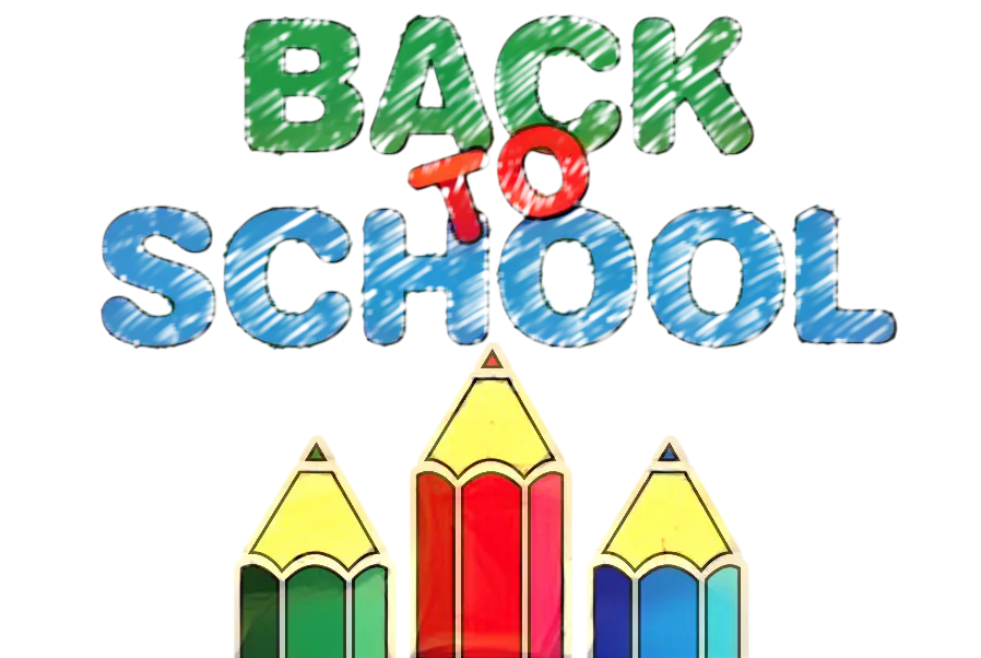 Back to School Colored Pencils Illustration