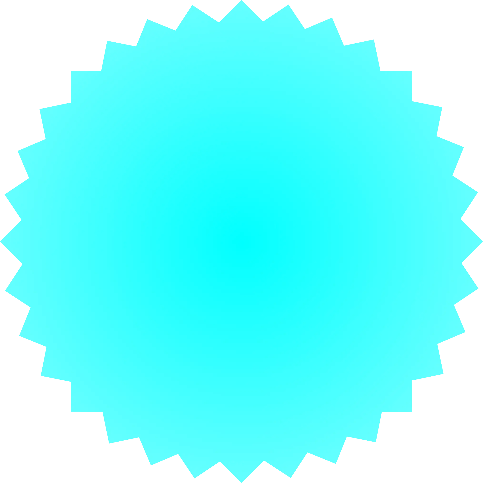 Blue Starburst Shape