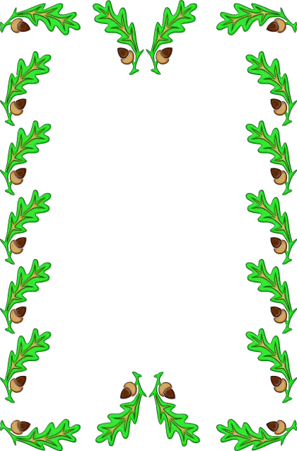 Decorative Oak Leaf Frame with Acorns