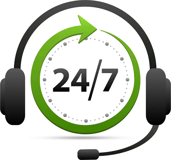 Headset and 24/7 Service Logo Design