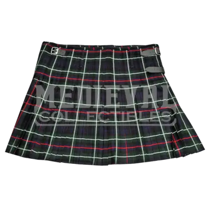Green and Black Plaid Skirt