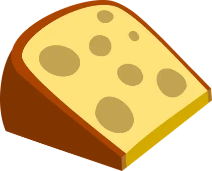 Yellow Cartoon Cheese Slice Illustration