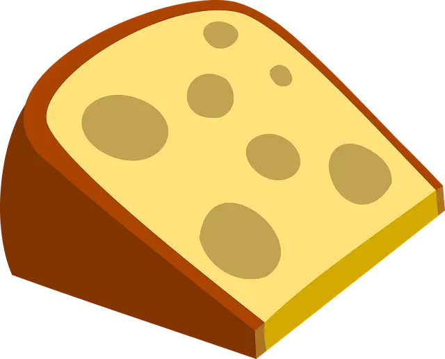 Yellow Cartoon Cheese Slice Illustration