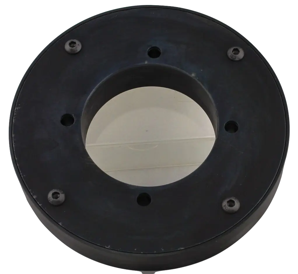Black Circular Object with Holes