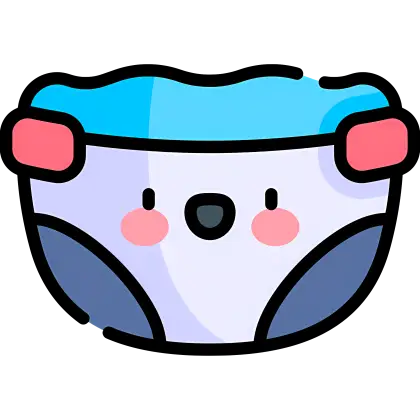 Cute Cartoon Diaper with Ears