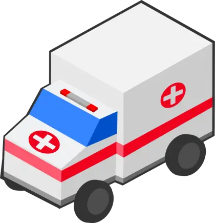 Isometric Ambulance Illustration