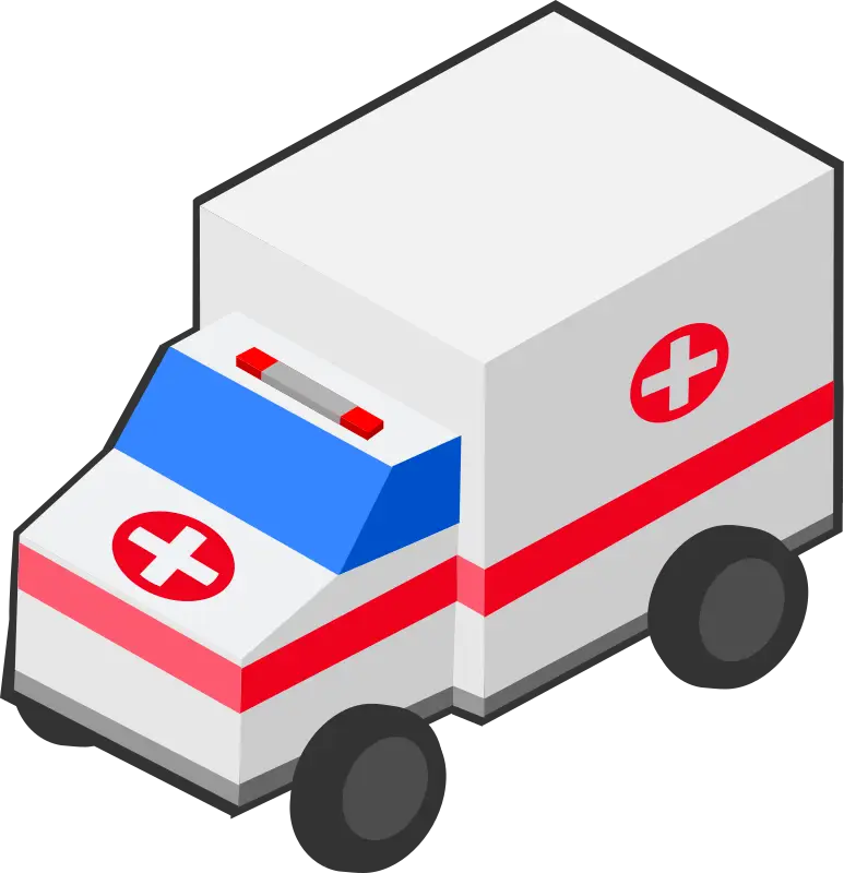 Isometric Ambulance Illustration