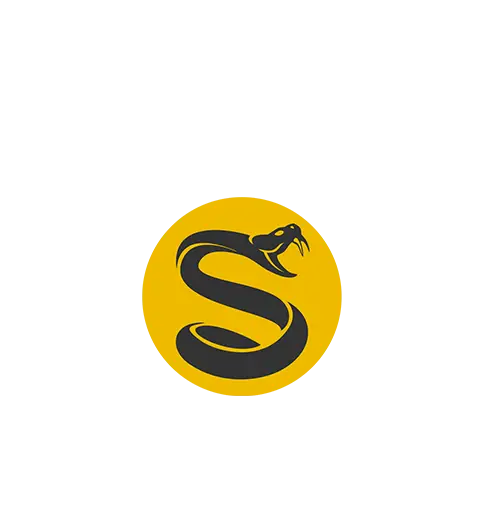 Snake Logo in Yellow Circle