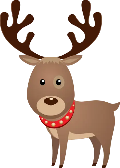 Adorable Reindeer Illustration for Christmas