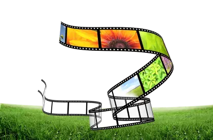 Film Strip with Nature Photos