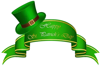 St. Patrick&#039;s Day Banner with Green Hat