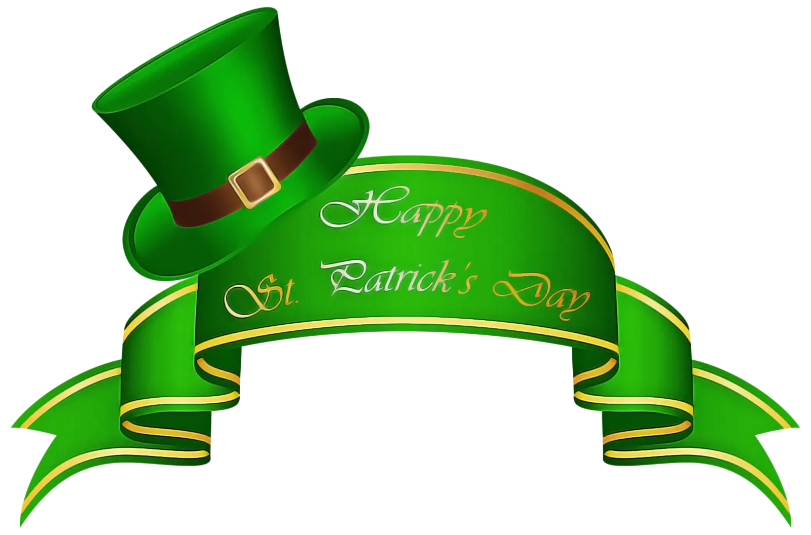 St. Patrick's Day Banner with Green Hat