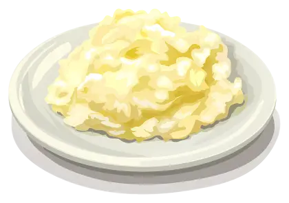 Plate of Creamy Mashed Potatoes