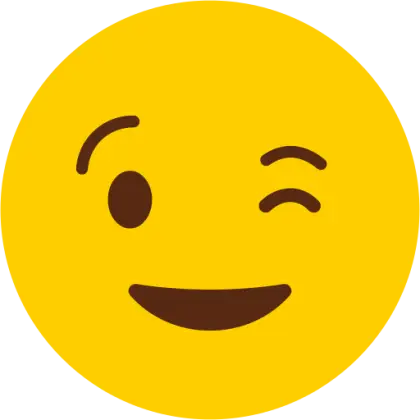 Playful Yellow Winking Emoji