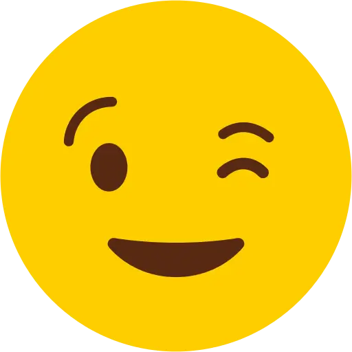 Playful Yellow Winking Emoji
