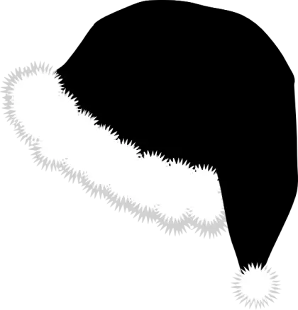 Black and White Santa Hat