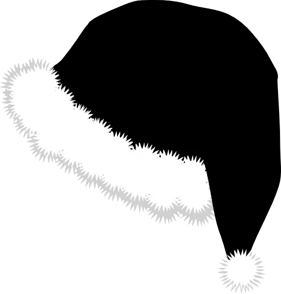 Black and White Santa Hat