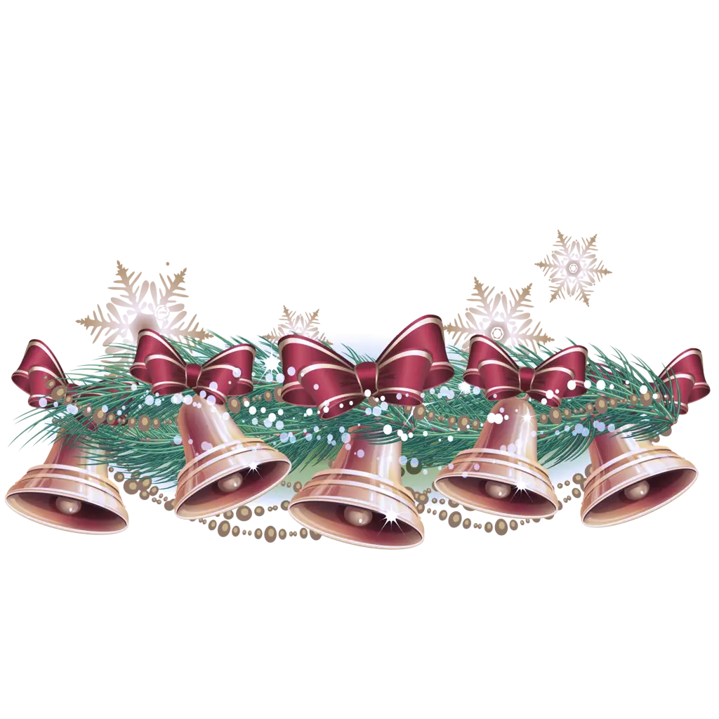 Christmas Bells with Garland