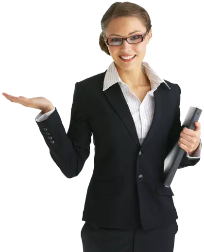 Businesswoman Holding Files in Formal Attire