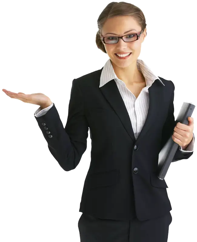 Businesswoman Holding Files in Formal Attire