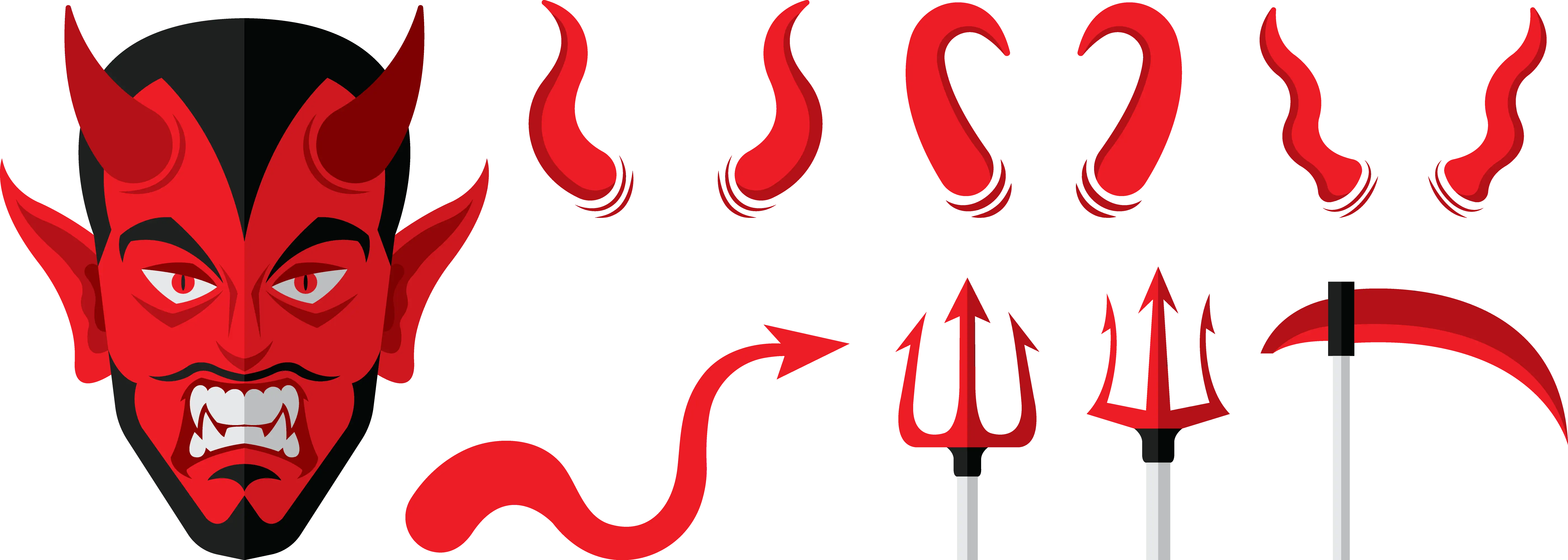 Devil Accessories with Horns and Tridents