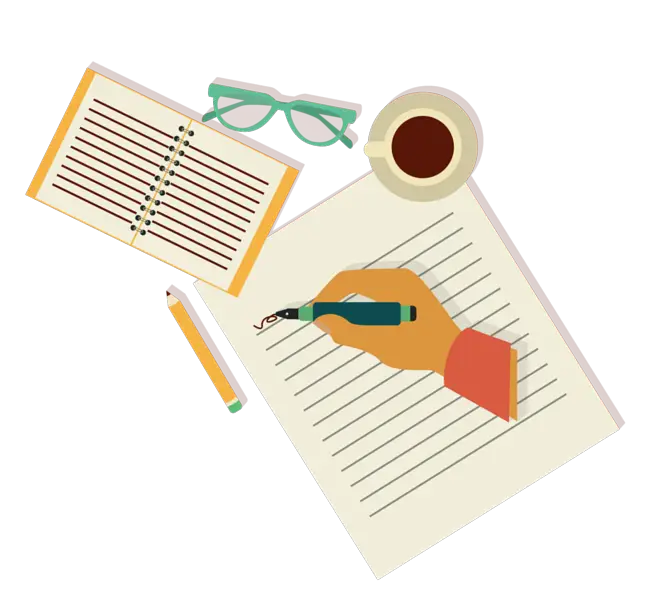 Writing with Pen and Notebook