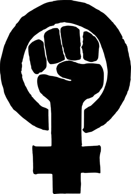 Feminist Symbol with Raised Fist
