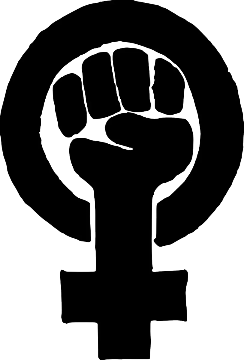 Feminist Symbol with Raised Fist