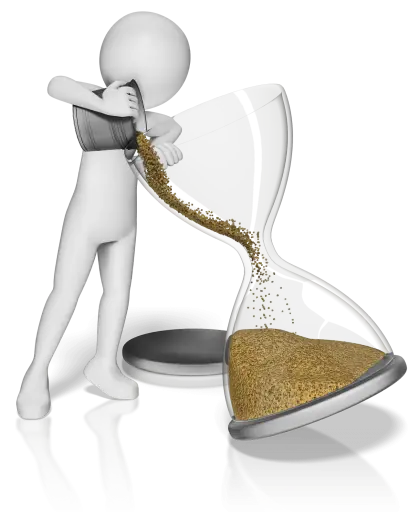 Hourglass with Golden Sand