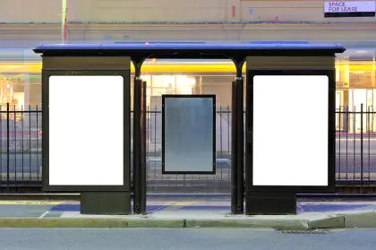 Modern Bus Stop Shelter