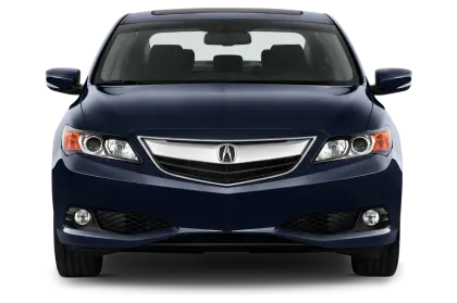 Blue Sedan Car Front View